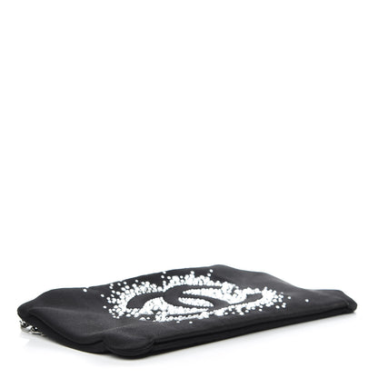 Chanel Satin Diamante Evening Clutch Bag Black 4 of 14