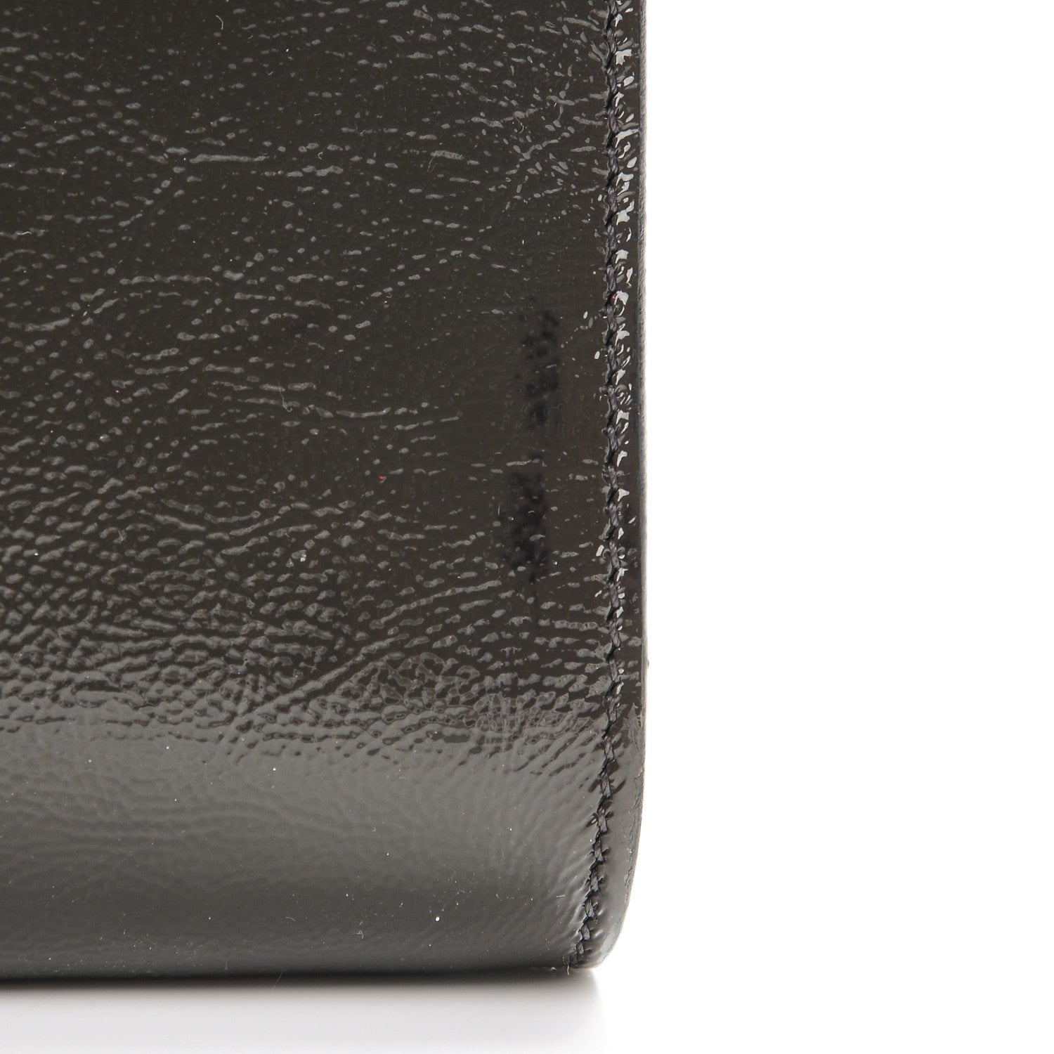Saint Laurent Textured Patent Monogram Large Belle de Jour Clutch Grey 12 of 15