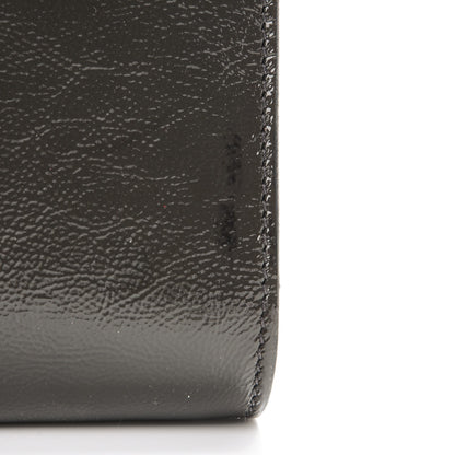 Saint Laurent Textured Patent Monogram Large Belle de Jour Clutch Grey 12 of 15