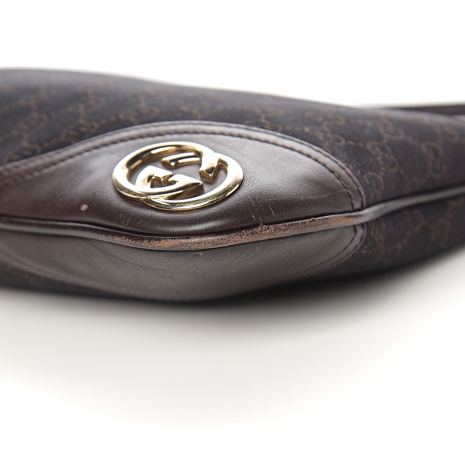 Gucci Monogram Medium New Britt Hobo Dark Brown 8 of 10
