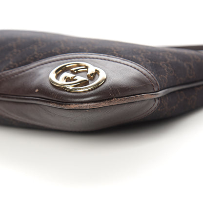 Gucci Monogram Medium New Britt Hobo Dark Brown 8 of 10