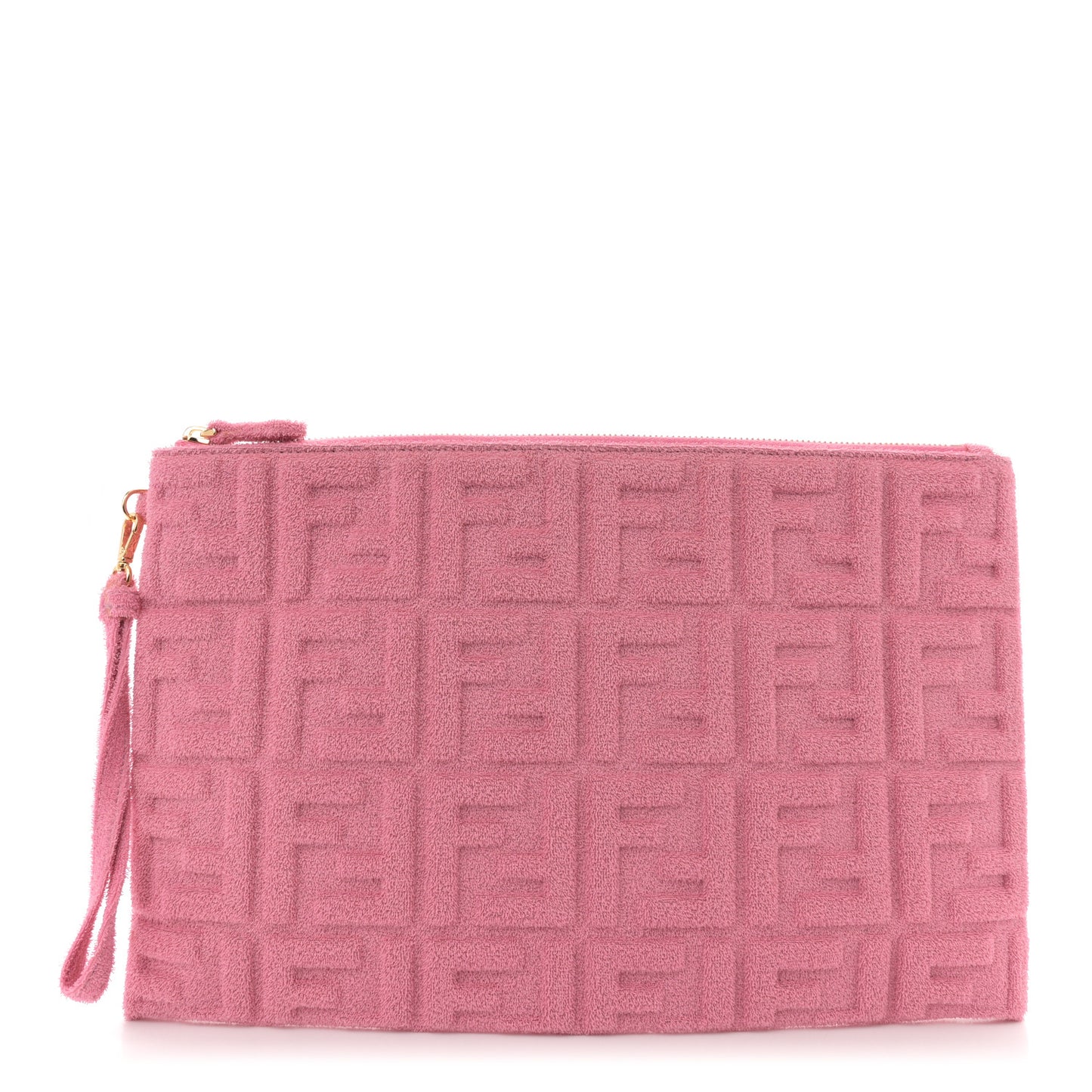 Terry Cloth Vitello Century Matte FF 1974 Embossed Large Flat Pouch Lollypop