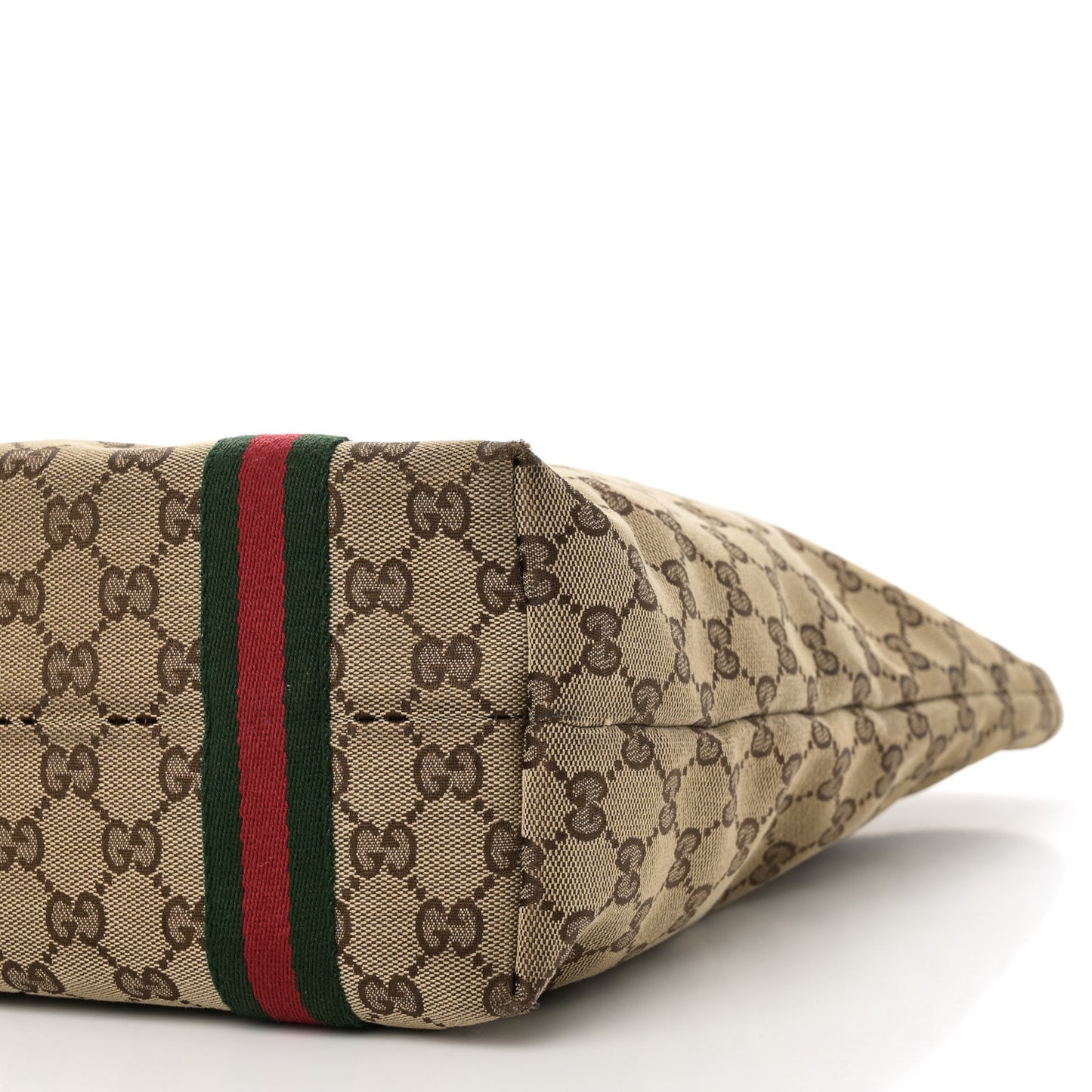 GG Monogram Web Jolicoeur Vertical Shopping Tote Off White