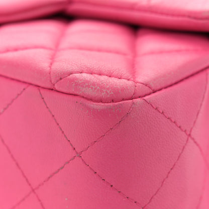 Chanel Lambskin Quilted Mini Rectangular Flap Fuchsia 11 of 14