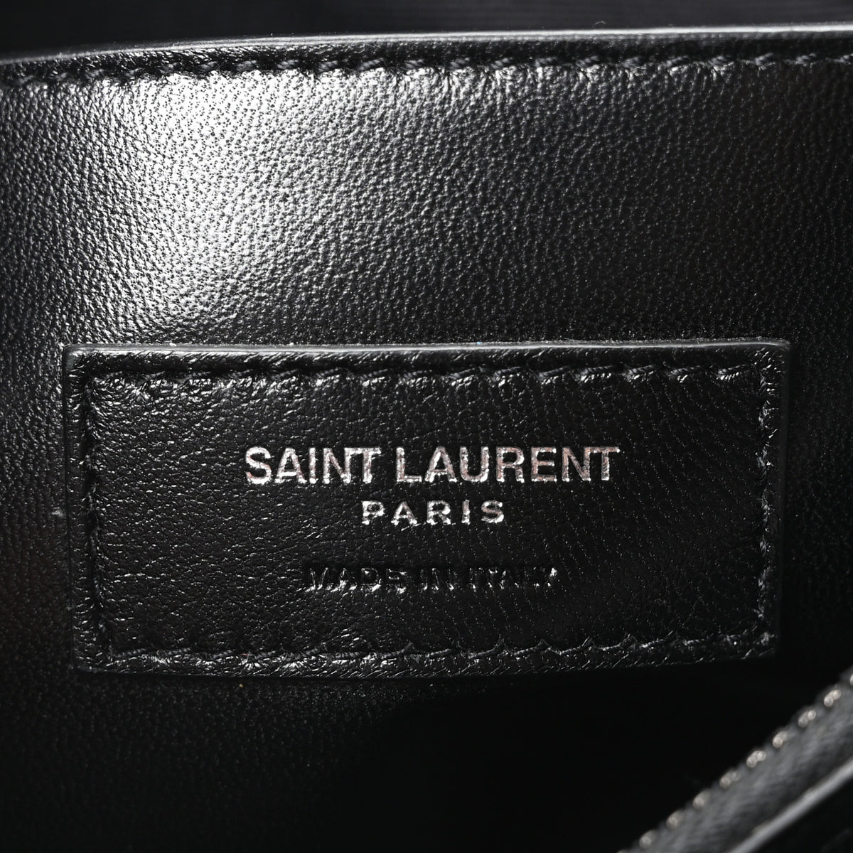 Calfskin Crocodile Embossed Medium West Hollywood Monogram Fold-Over Black