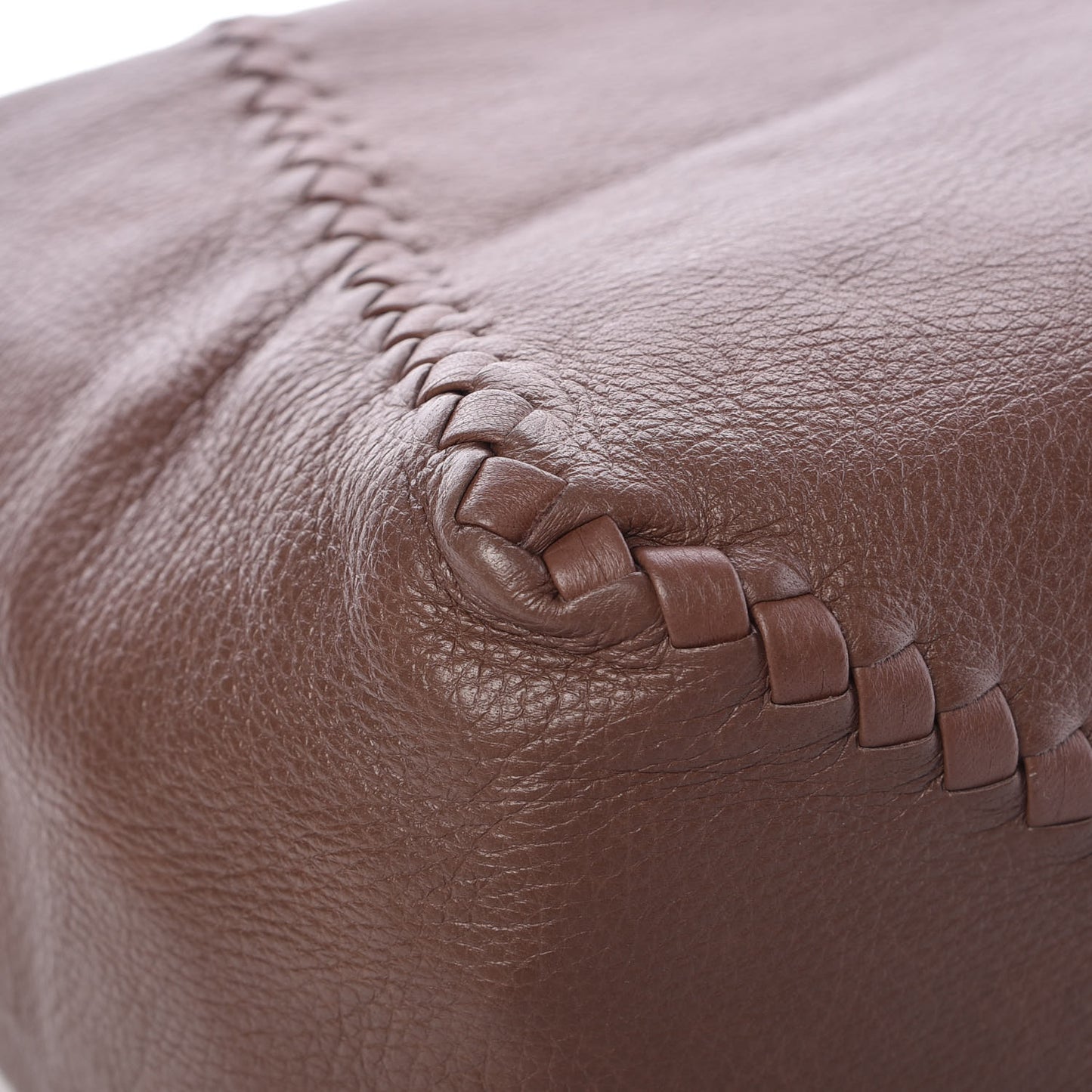 Washed Cervo Deerskin Loop Hobo Bag Elephant