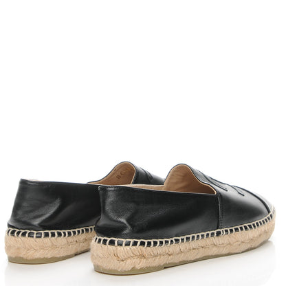 Chanel Lambskin CC Espadrilles 38 Black 4 of 6