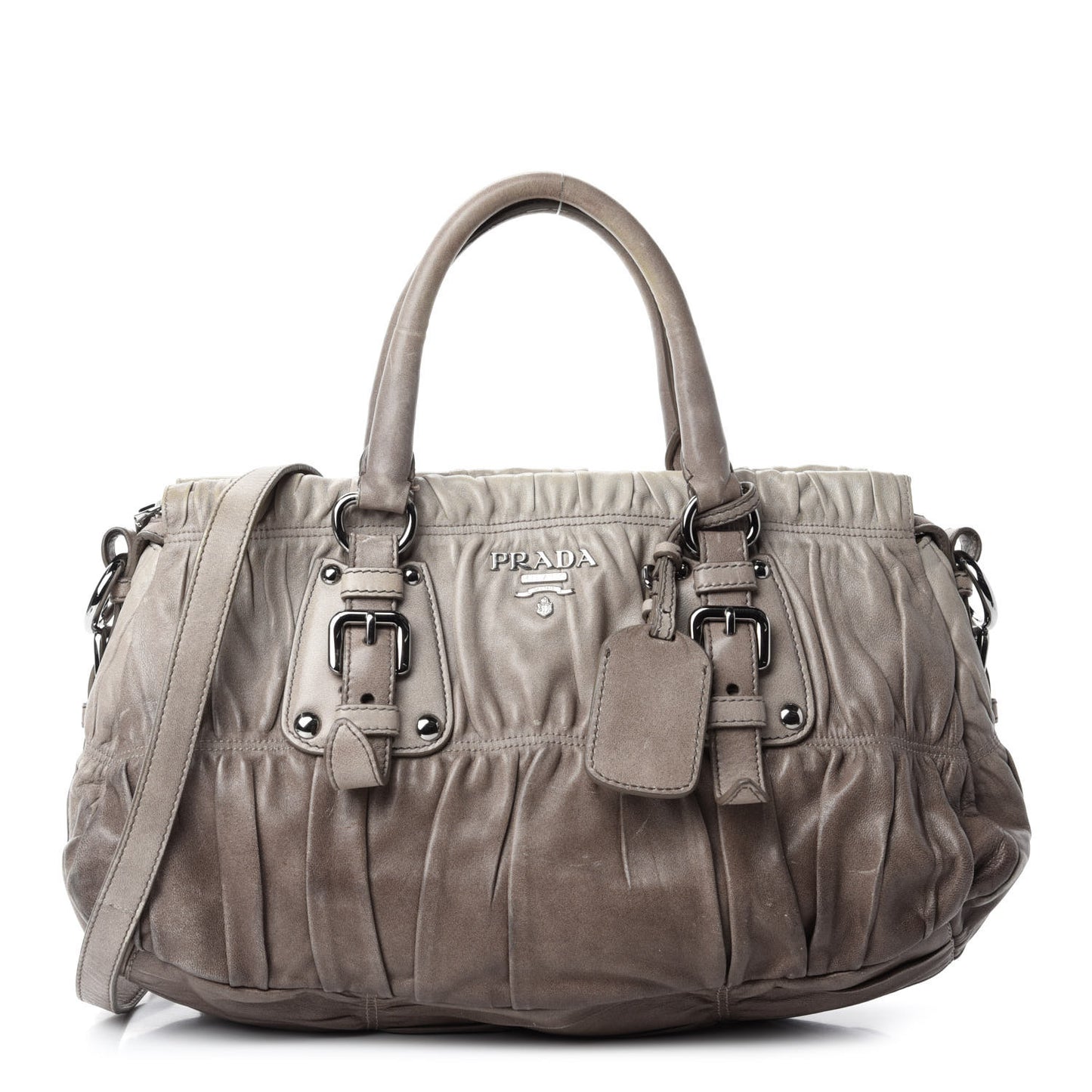Nappa Gaufre Shopping Satchel Sfumato