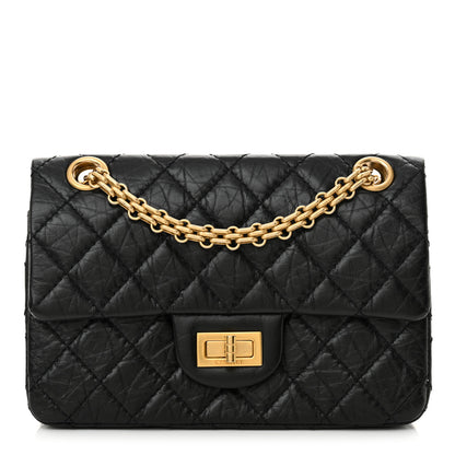 Chanel Aged Calfskin Quilted 2.55 Reissue Mini Flap Black 1 of 11
