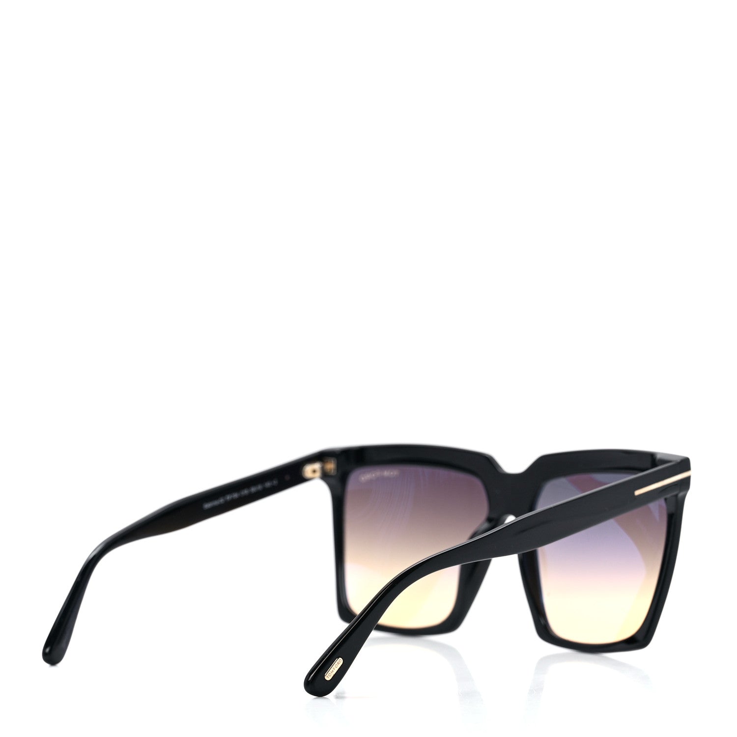 Tom Ford Acetate Polarized Sabrina Cat Eye Sunglasses TF764 Black 4 of 8