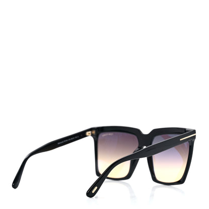 Tom Ford Acetate Polarized Sabrina Cat Eye Sunglasses TF764 Black 4 of 8