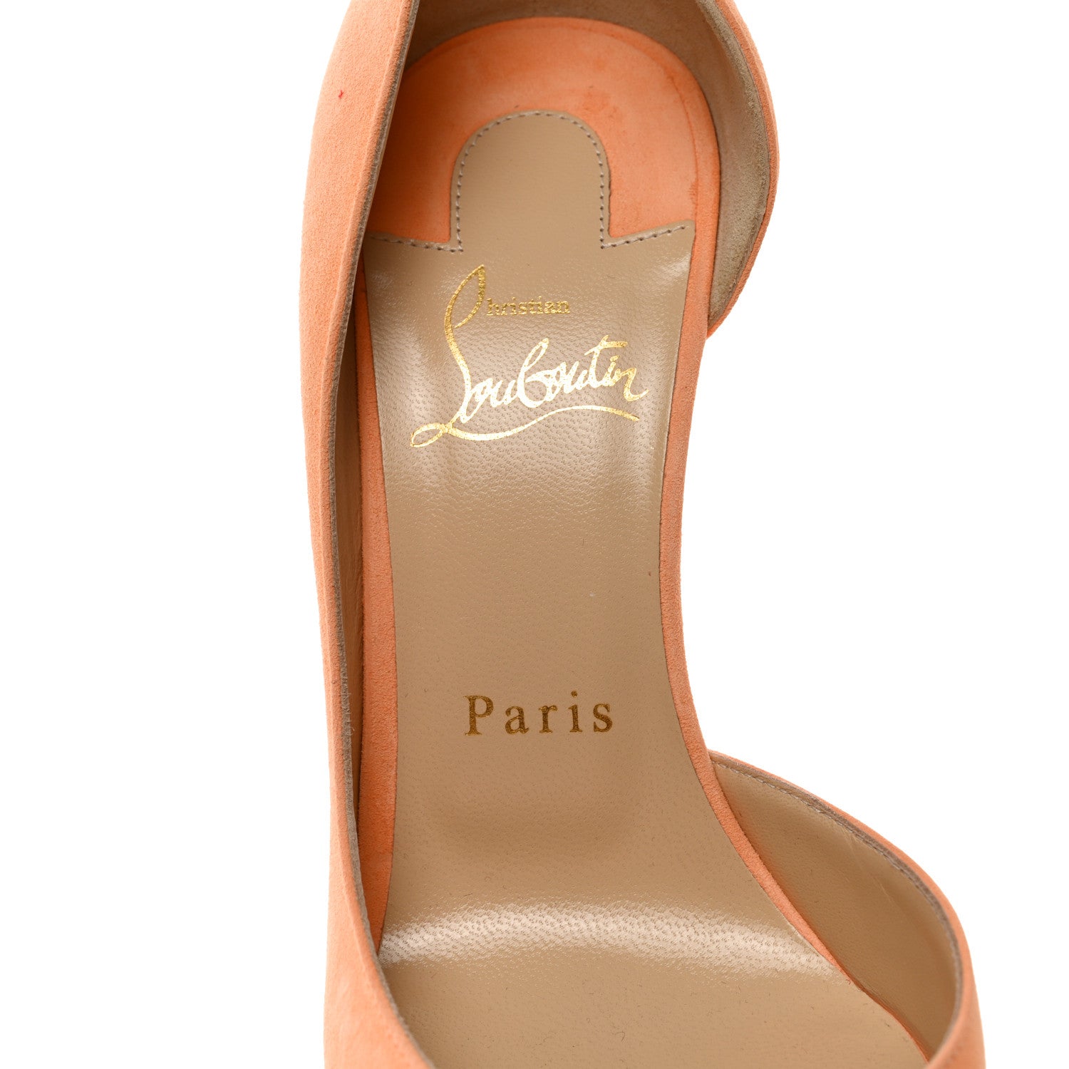 Christian Louboutin Suede Iriza 100 Pumps 37 Sunset 6 of 10