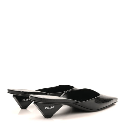 Prada Vernice Modellerie Mules 39 Black 5 of 8