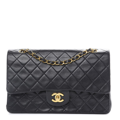 Chanel Lambskin Quilted Medium Double Flap Black 1 of 30