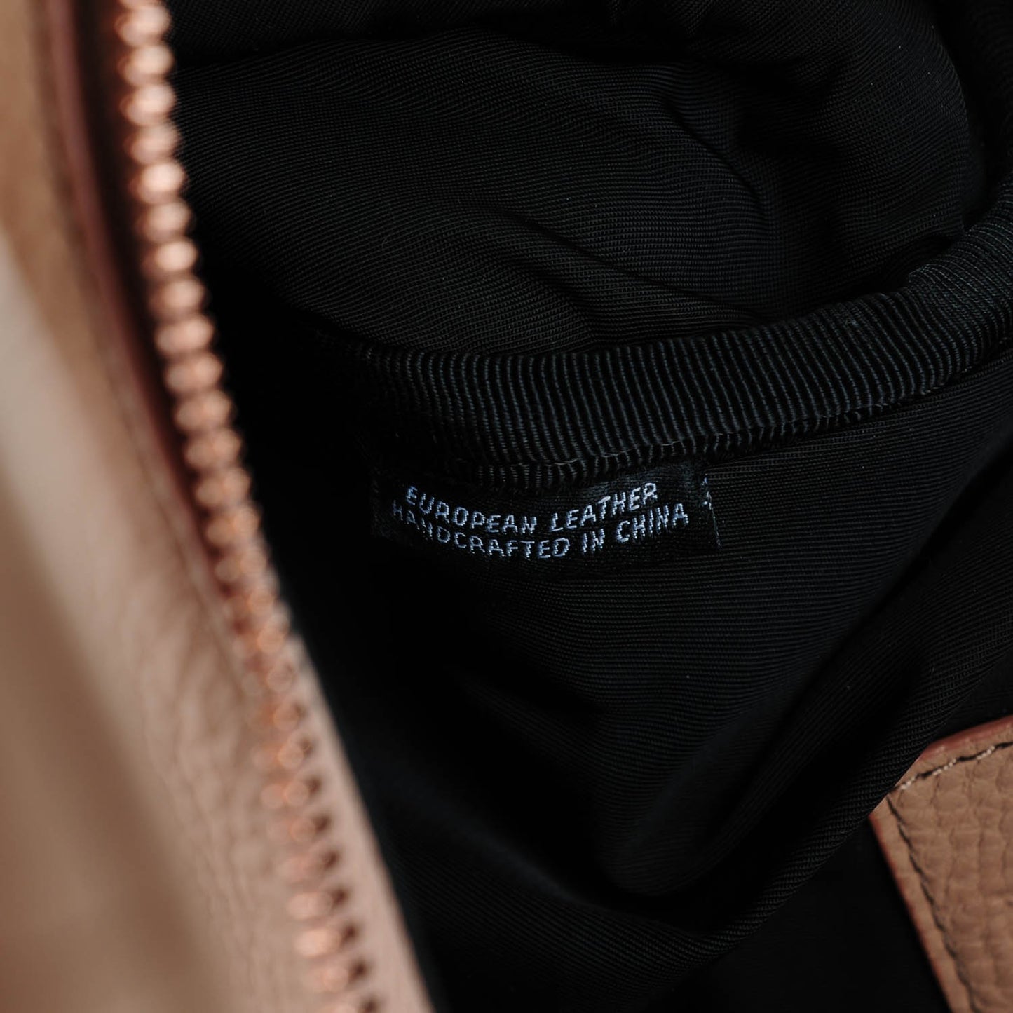 Pebbled Lambskin Rockie Truffle Rose Gold Hardware
