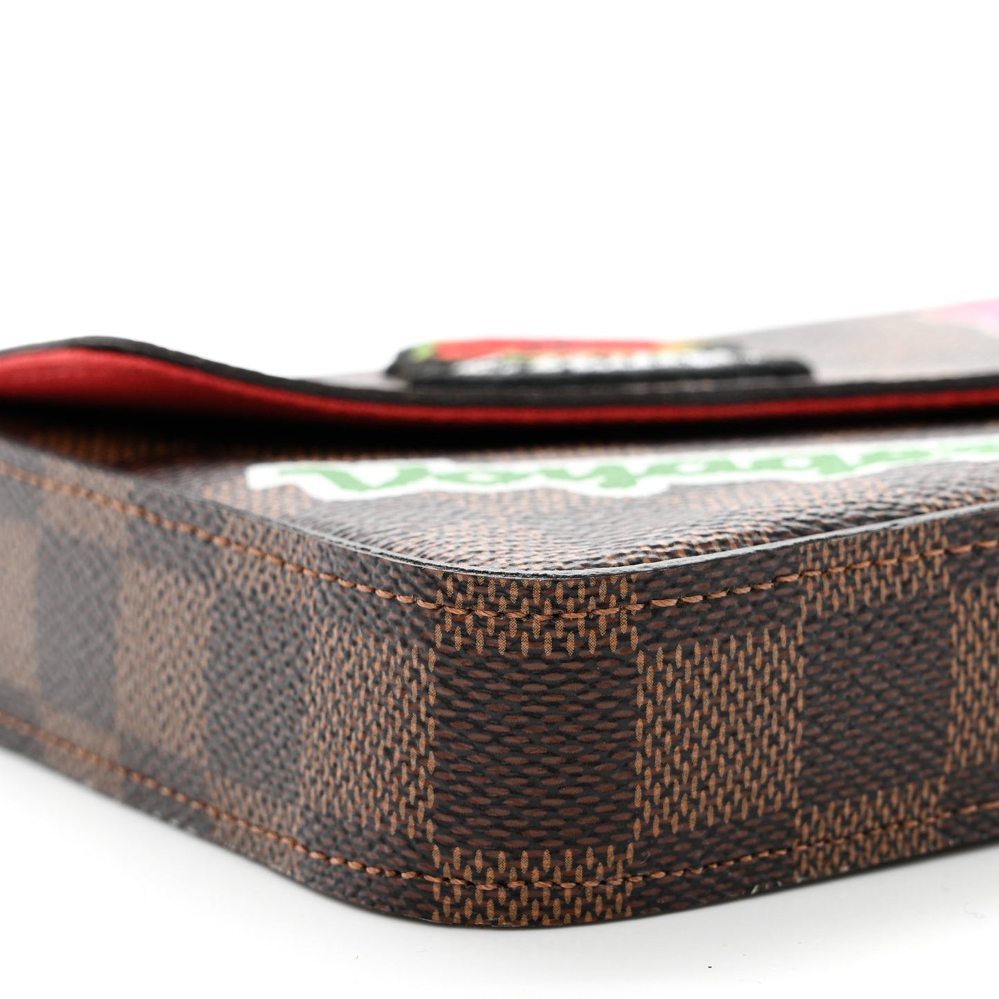 Damier Ebene LV Stories Pochette Felicie Chain Wallet