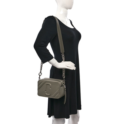 Marc Jacobs Grained Calfskin Quilted The Moto Shot 21 Bag Silver Sage 2 of 9