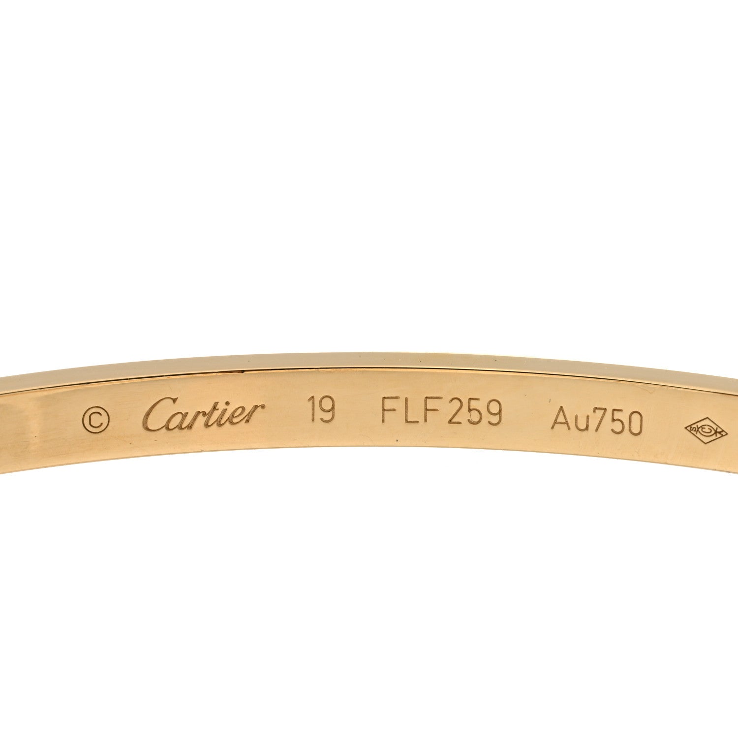 Cartier 18K Yellow Gold Small LOVE Bracelet 19 3 of 5