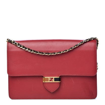 Fendi Vitello Wallet On Chain Red 1 of 15