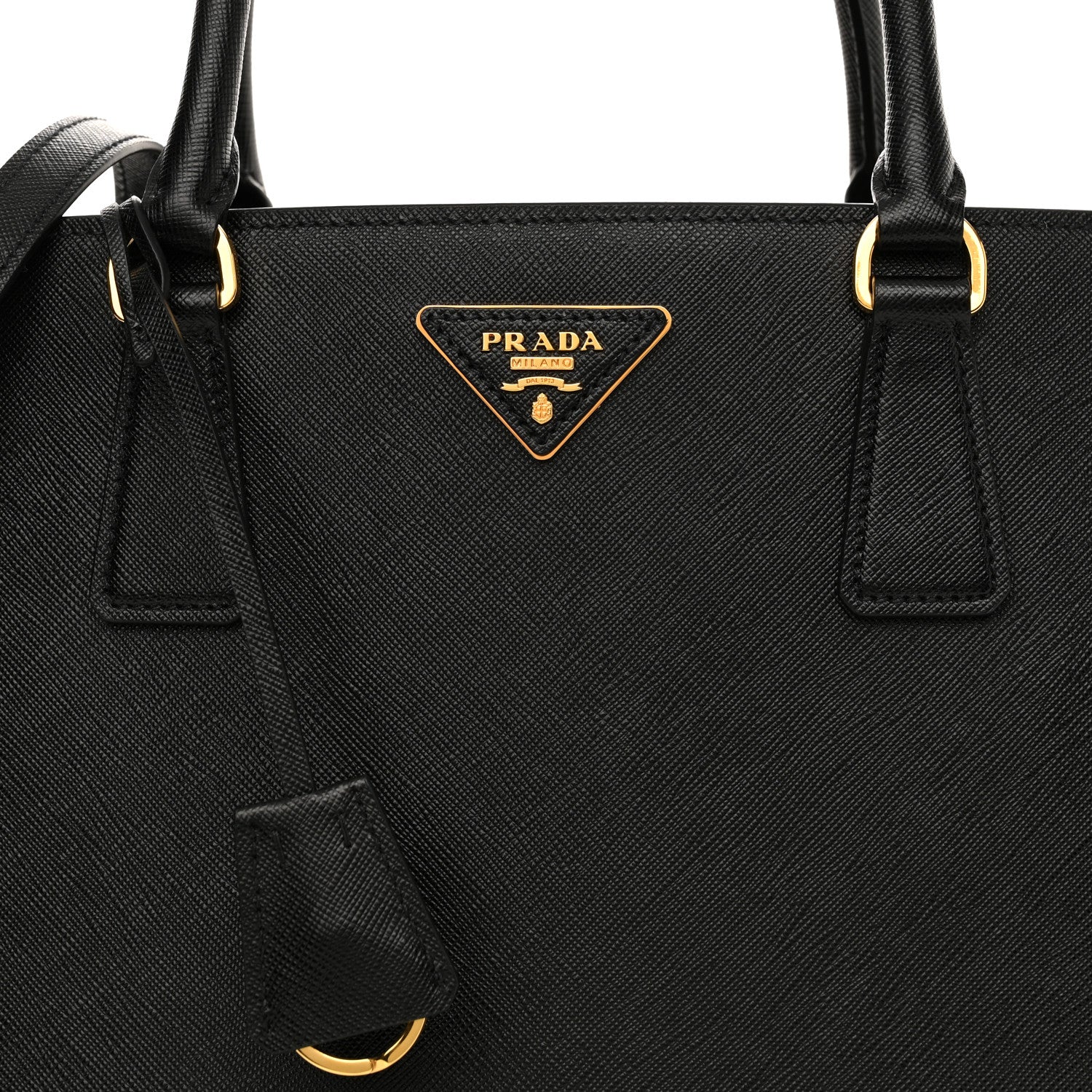 Prada Saffiano Lux Medium Tote Black 10 of 14