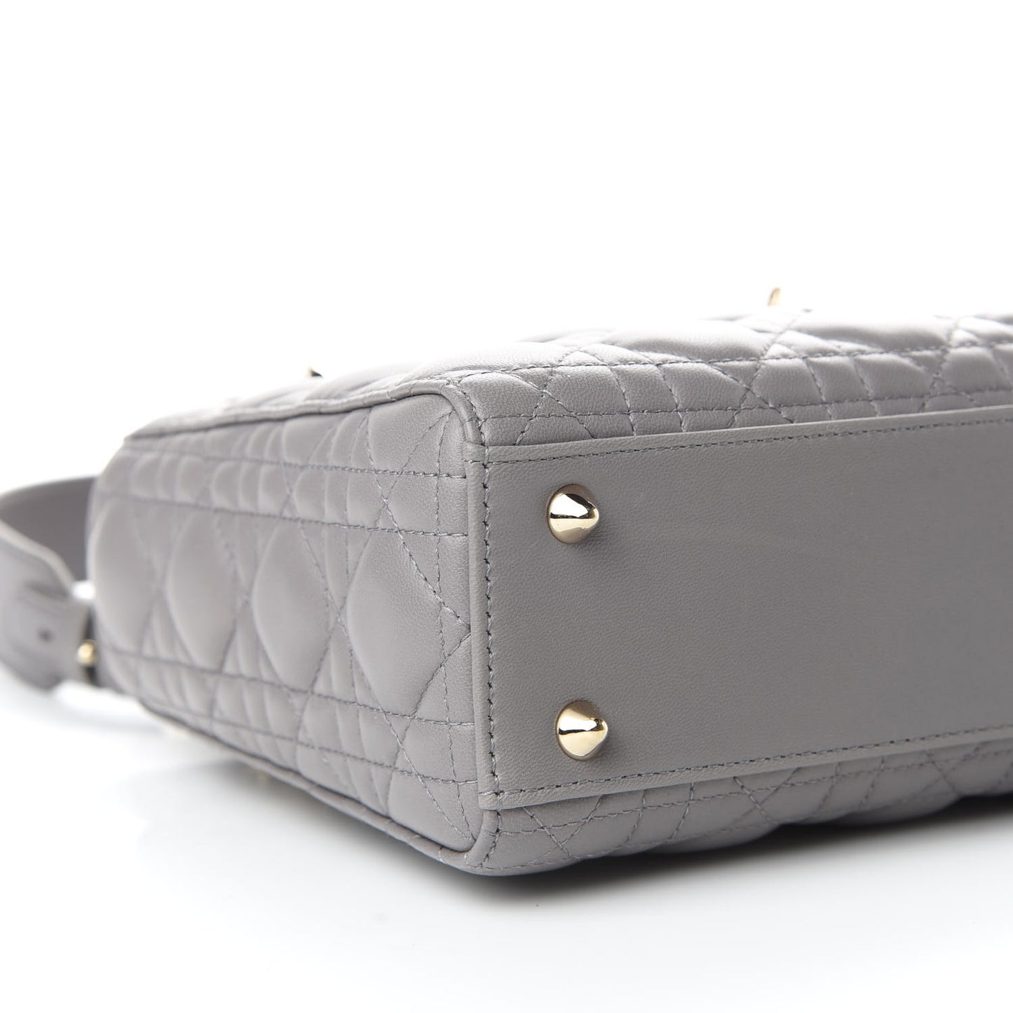 Lambskin Cannage Small My ABCDior Lady Dior Grey