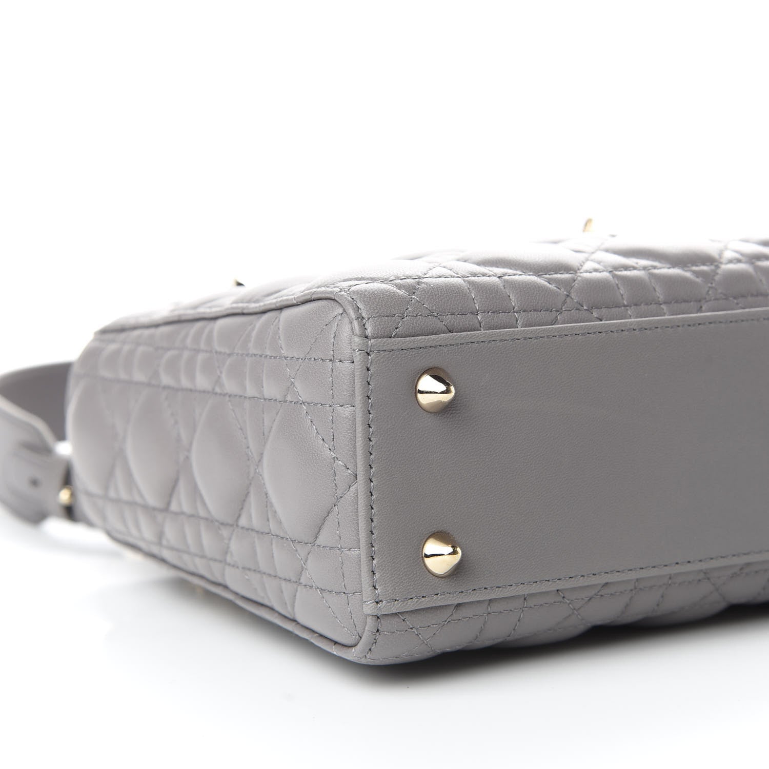 Christian Dior Lambskin Cannage Small My ABCDior Lady Dior Grey 5 of 8