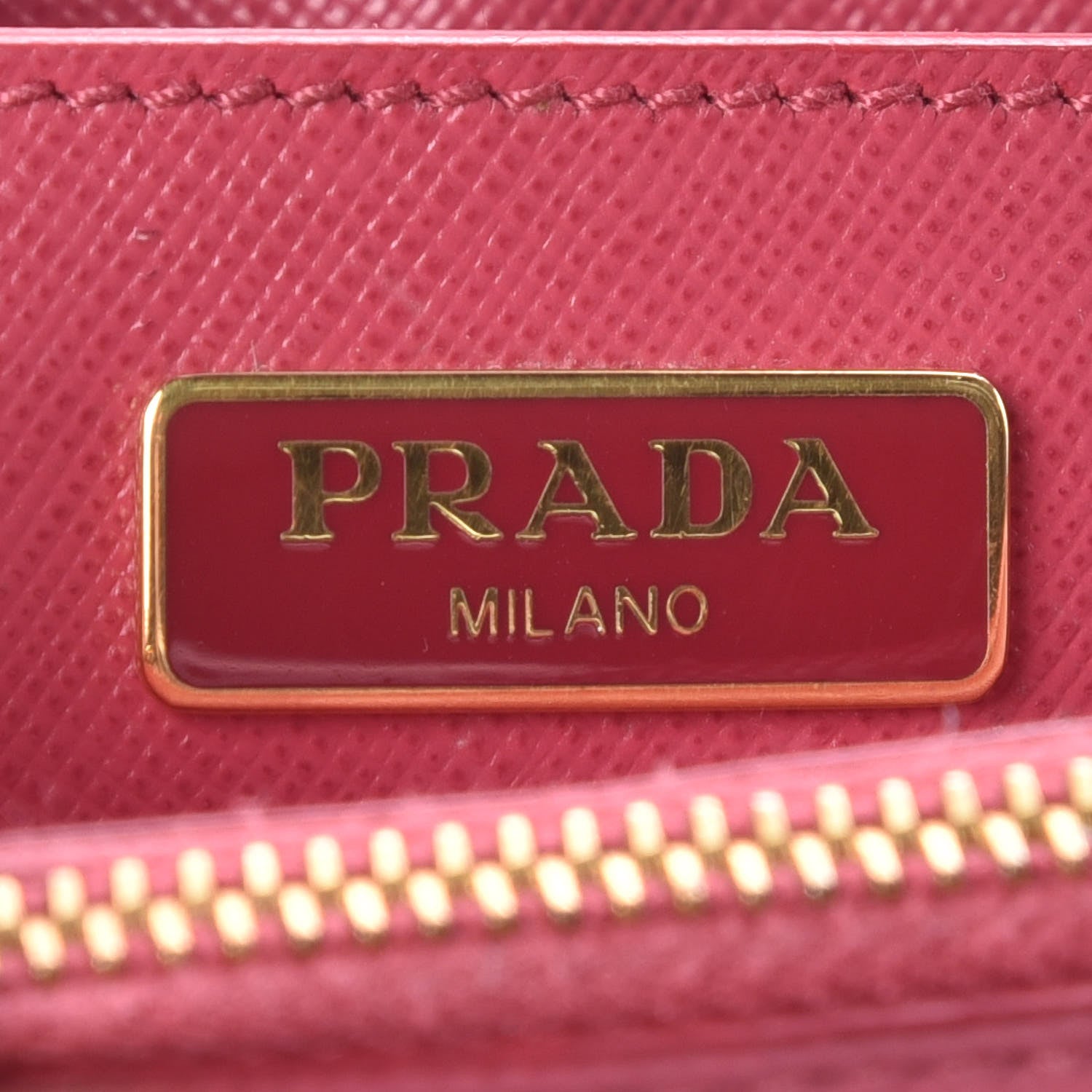Prada Saffiano Mini Galleria Double Zip Tote Peonia 8 of 17