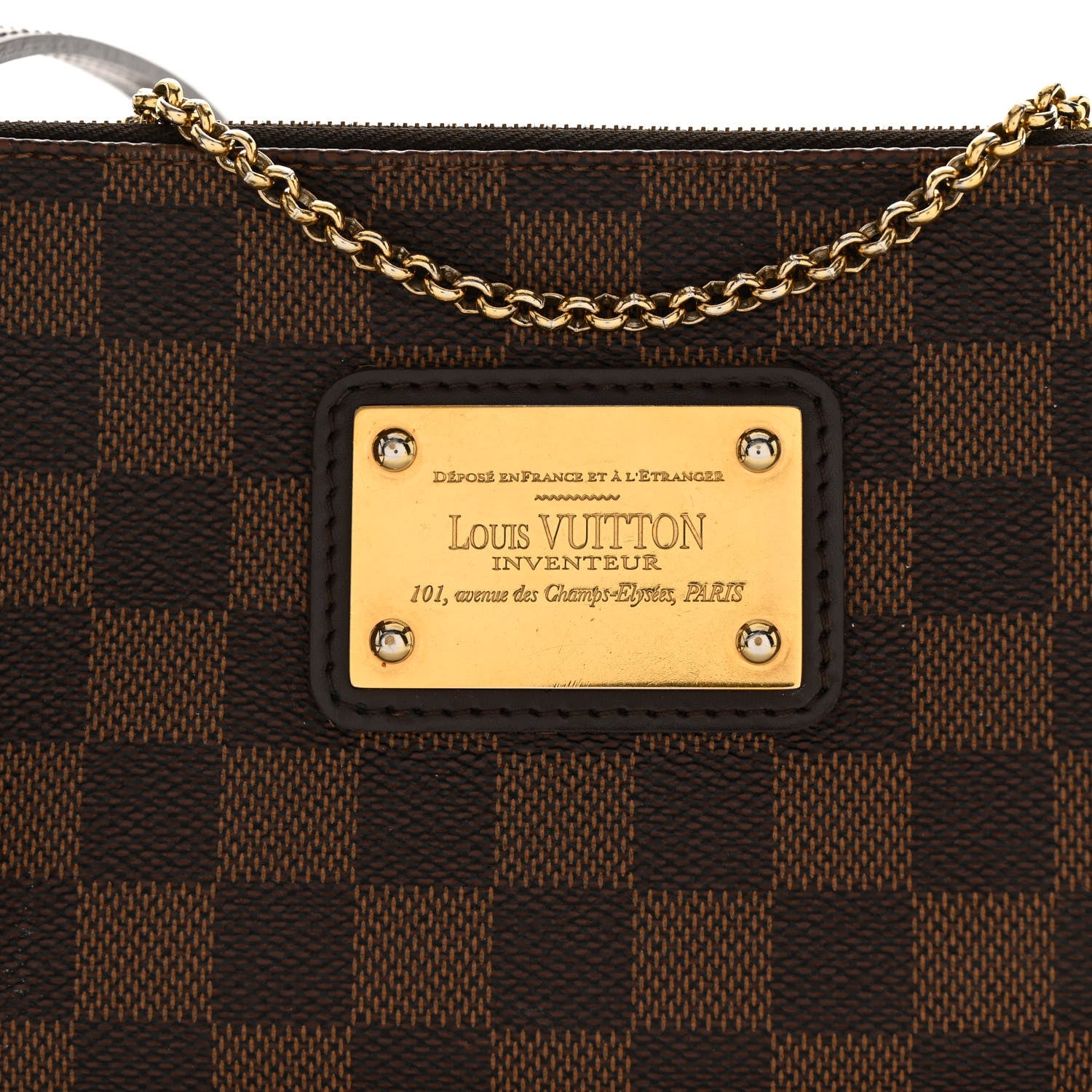 Louis Vuitton Damier Ebene Eva Clutch 6 of 10