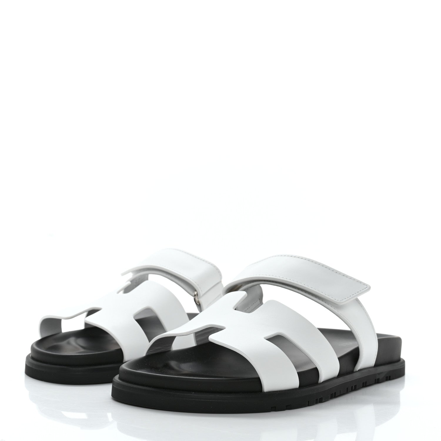 Hermes Calfskin Womens Chypre Sandals 39.5 White 3 of 9