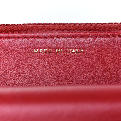 Chanel Lambskin Quilted Boy Wallet On Chain WOC Red 7 of 13