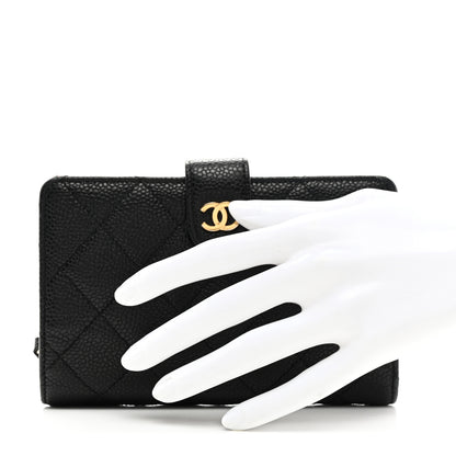 Chanel Caviar Quilted Zipped Pocket Wallet Black 2 of 10