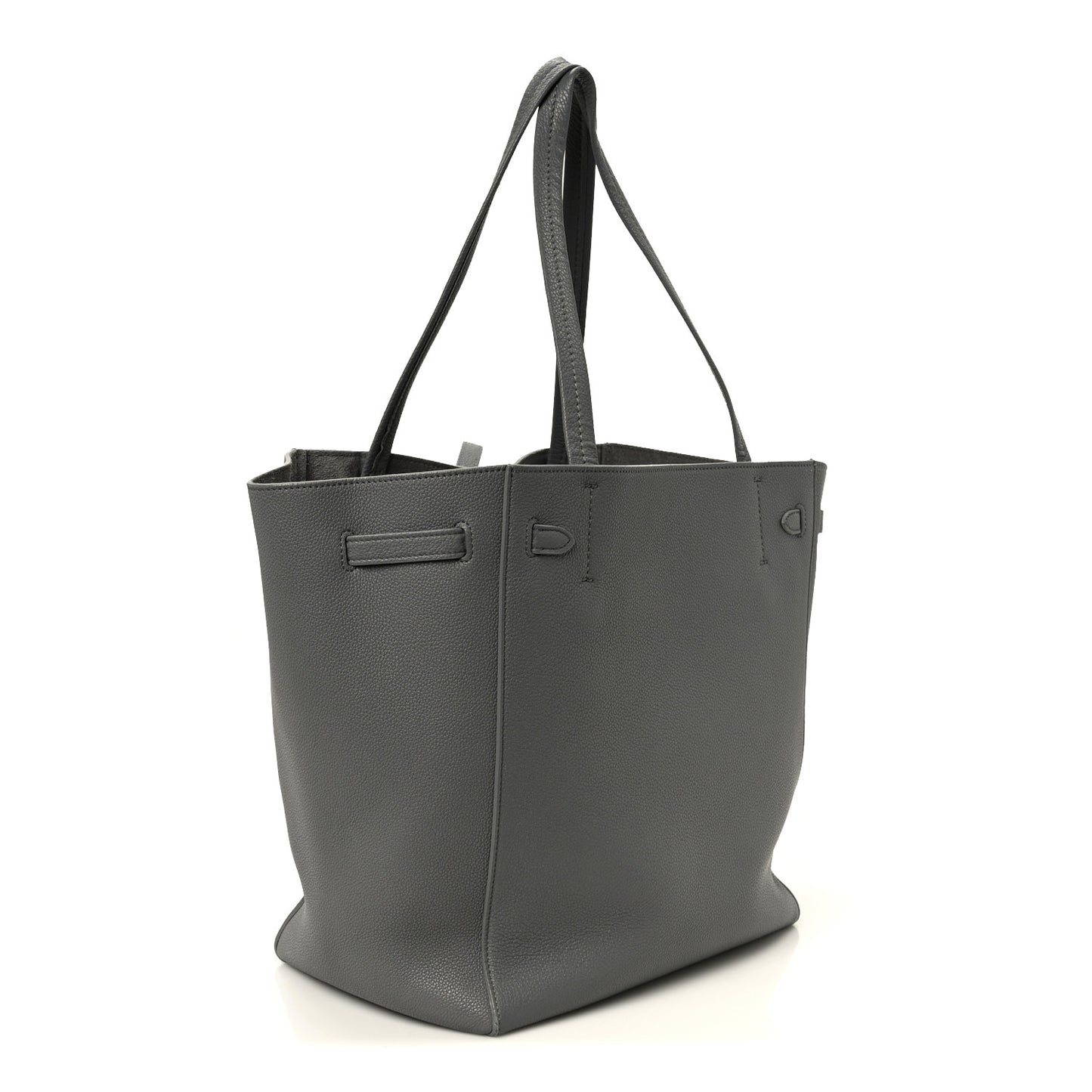 Soft Grained Calfskin Small Belt Cabas Phantom Grey