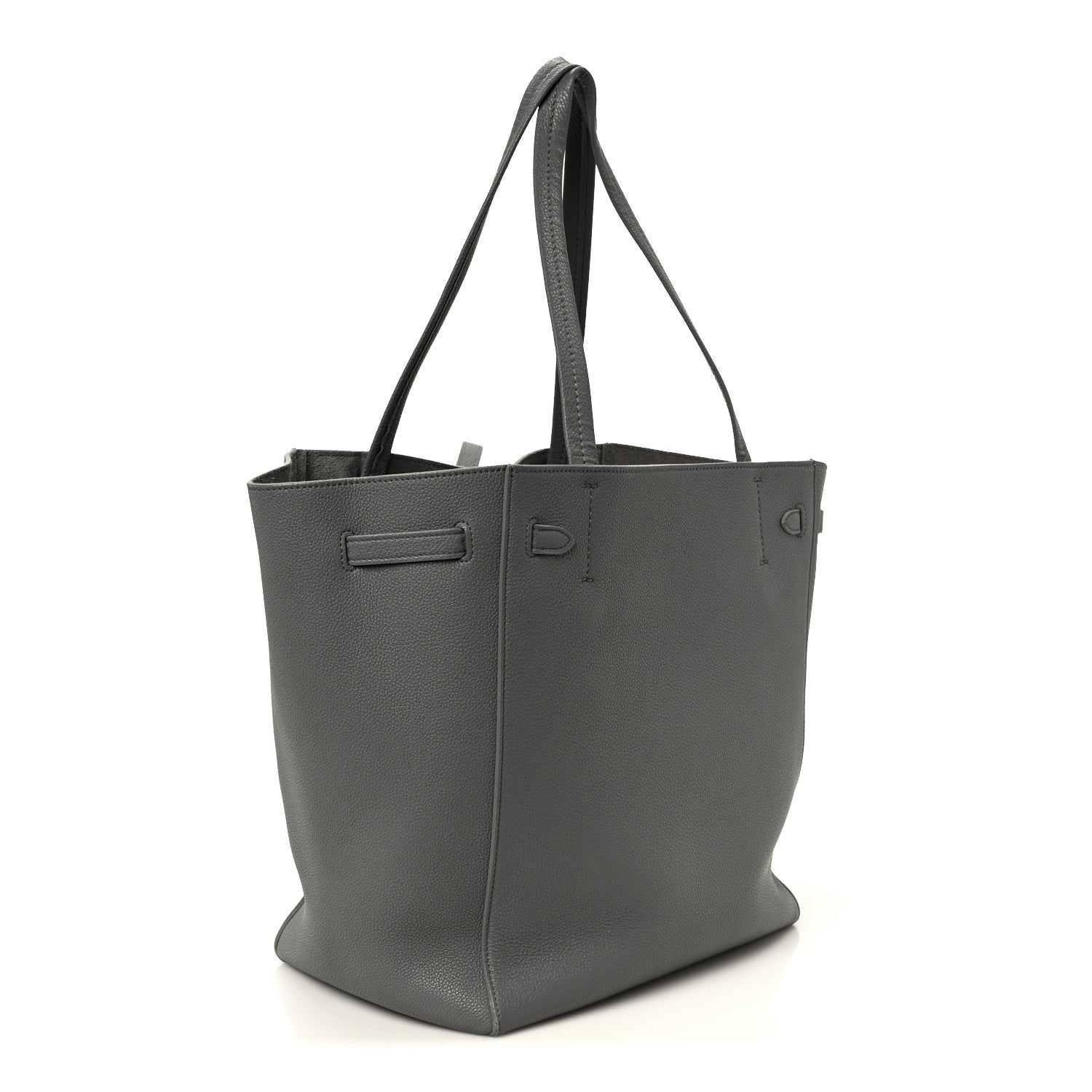 Celine Soft Grained Calfskin Small Belt Cabas Phantom Grey 3 of 11