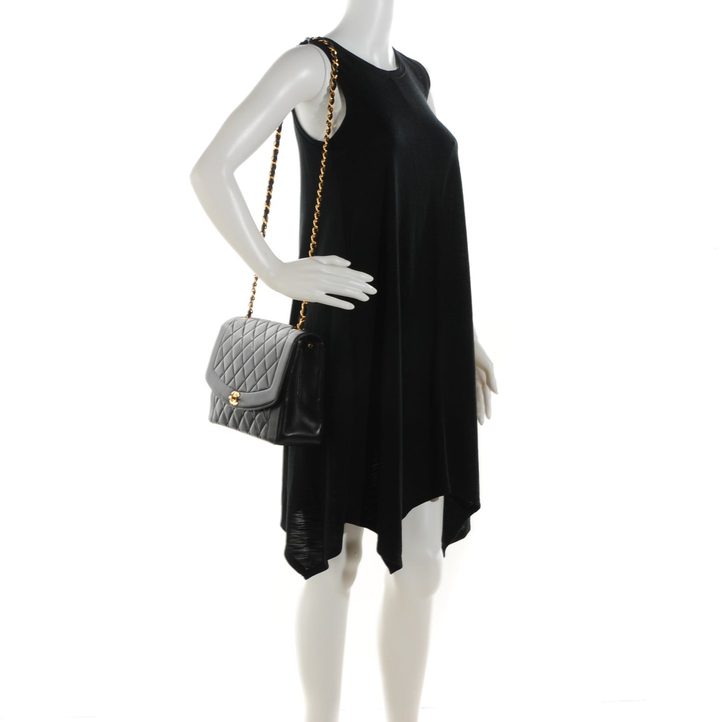 Lambskin Quilted Jumbo Single Flap Black