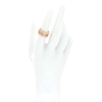 Tiffany 18K Rose Gold Diamond Wide Atlas Open Ring 53 6.5 2 of 5