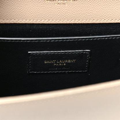 Saint Laurent Grain De Poudre Medium Monogram Kate Satchel Dark Beige 8 of 11