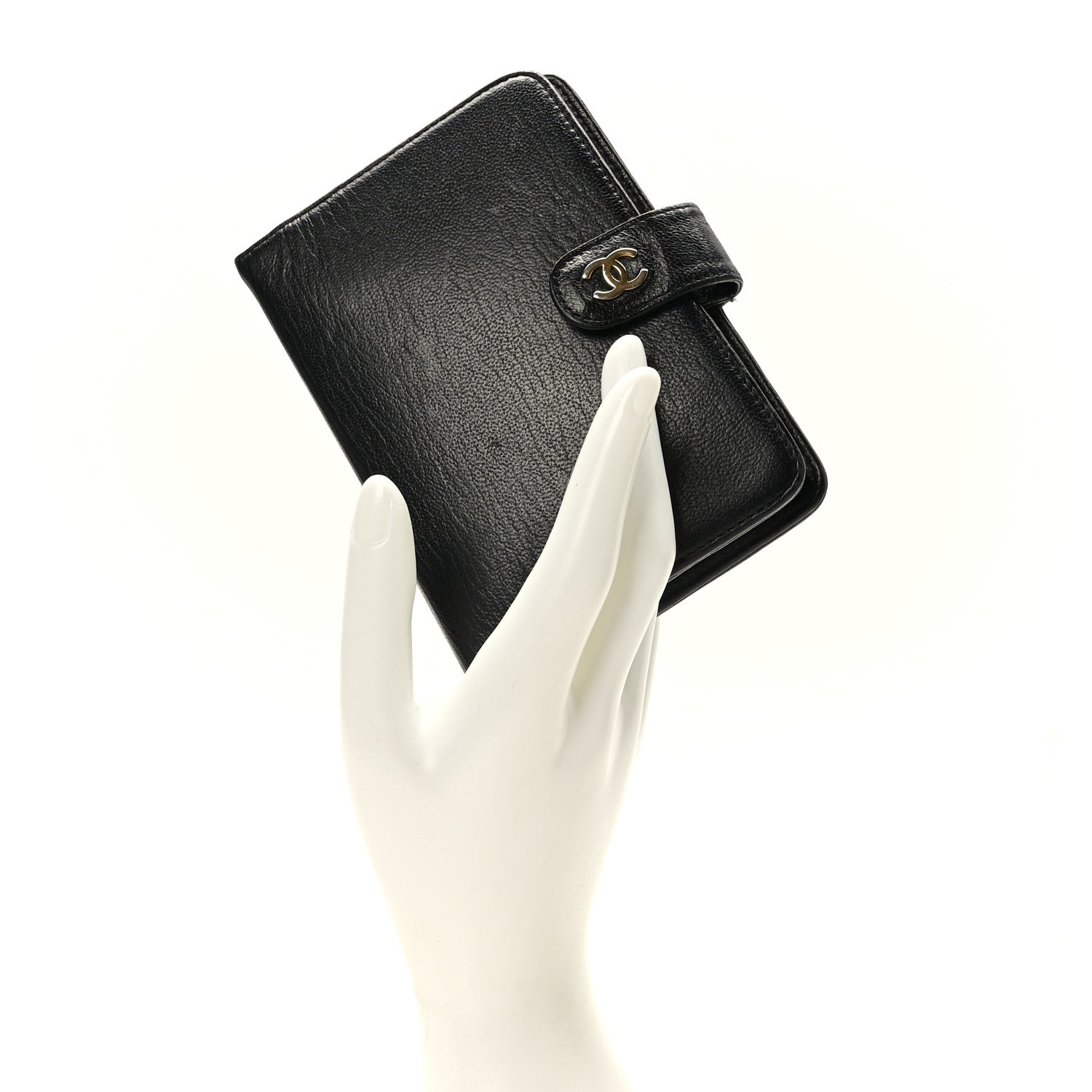 Chanel Goatskin Small Ring Agenda Planner Black 2 of 11