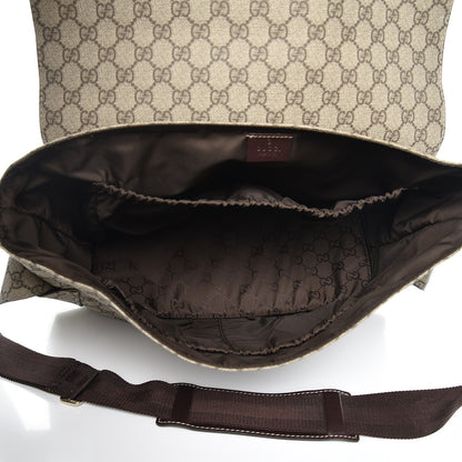 Gucci GG Plus Monogram Messenger Diaper Bag Dark Brown 5 of 9