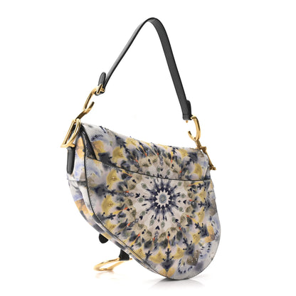 Christian Dior Calfskin Embroidered Kaleidiorscopic Saddle Bag Multicolor 2 of 9