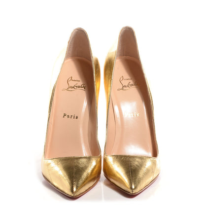 Christian Louboutin Eel Pigalle 120 Pumps 38 Gold 2 of 6