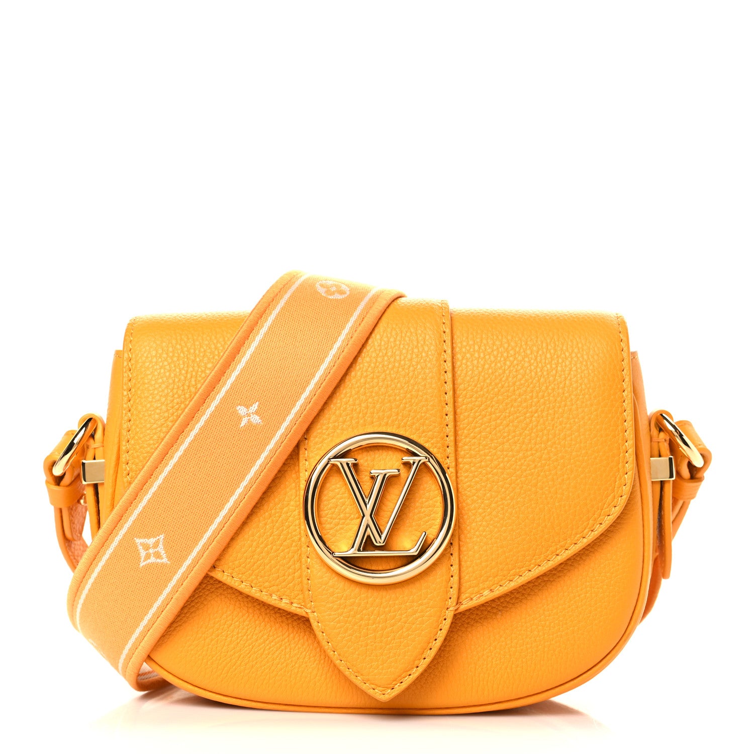 Louis Vuitton Grained Calfskin LV Pont 9 Soft PM Sunbeam 1 of 9