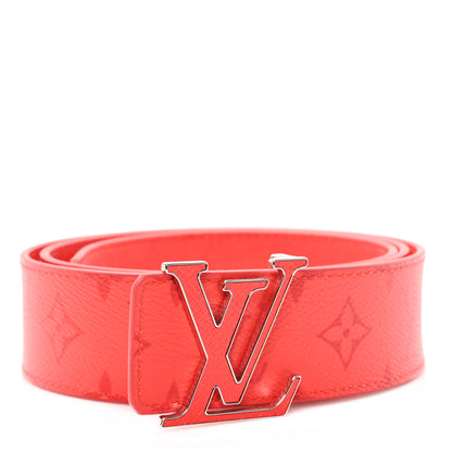 Louis Vuitton Monogram Taigarama 40mm Reversible LV Initiales Belt 95 38 Fire Red 1 of 6