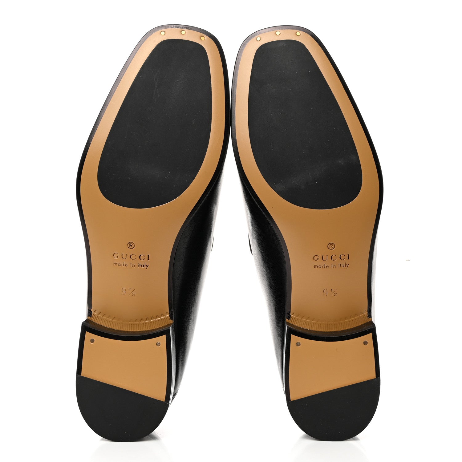 Gucci Goatskin Mens Horsebit Loafers 9.5 Black 5 of 9
