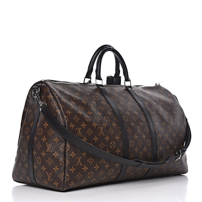 Louis Vuitton Monogram Macassar Keepall Bandouliere 55 3 of 12