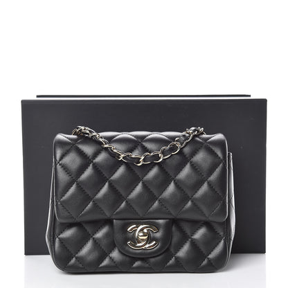 Chanel Lambskin Quilted Mini Square Flap Black 10 of 10