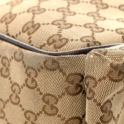 Gucci Monogram Natural Pigskin Large Diaper Bag Beige Ebony Cocoa Dark Chocolate 14 of 15