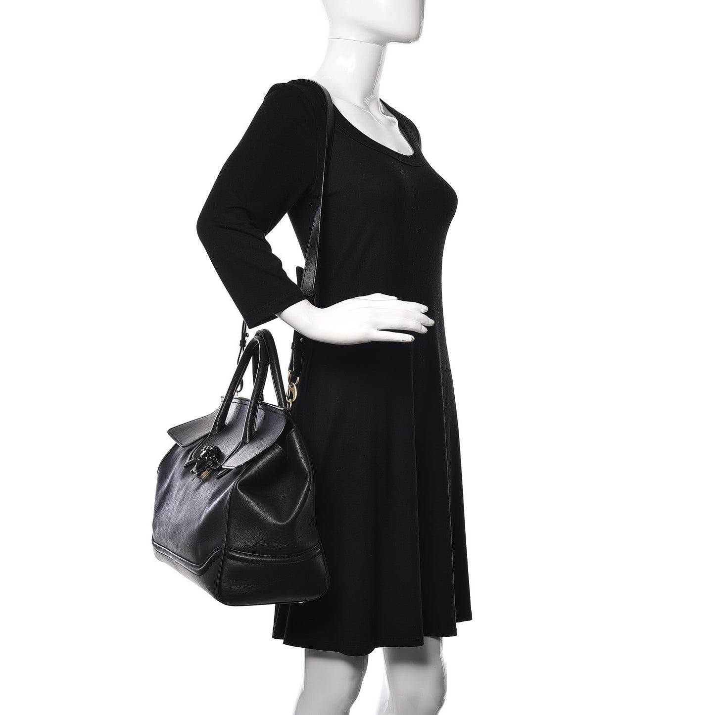 Calfskin Large Palazzo Empire Bag Black