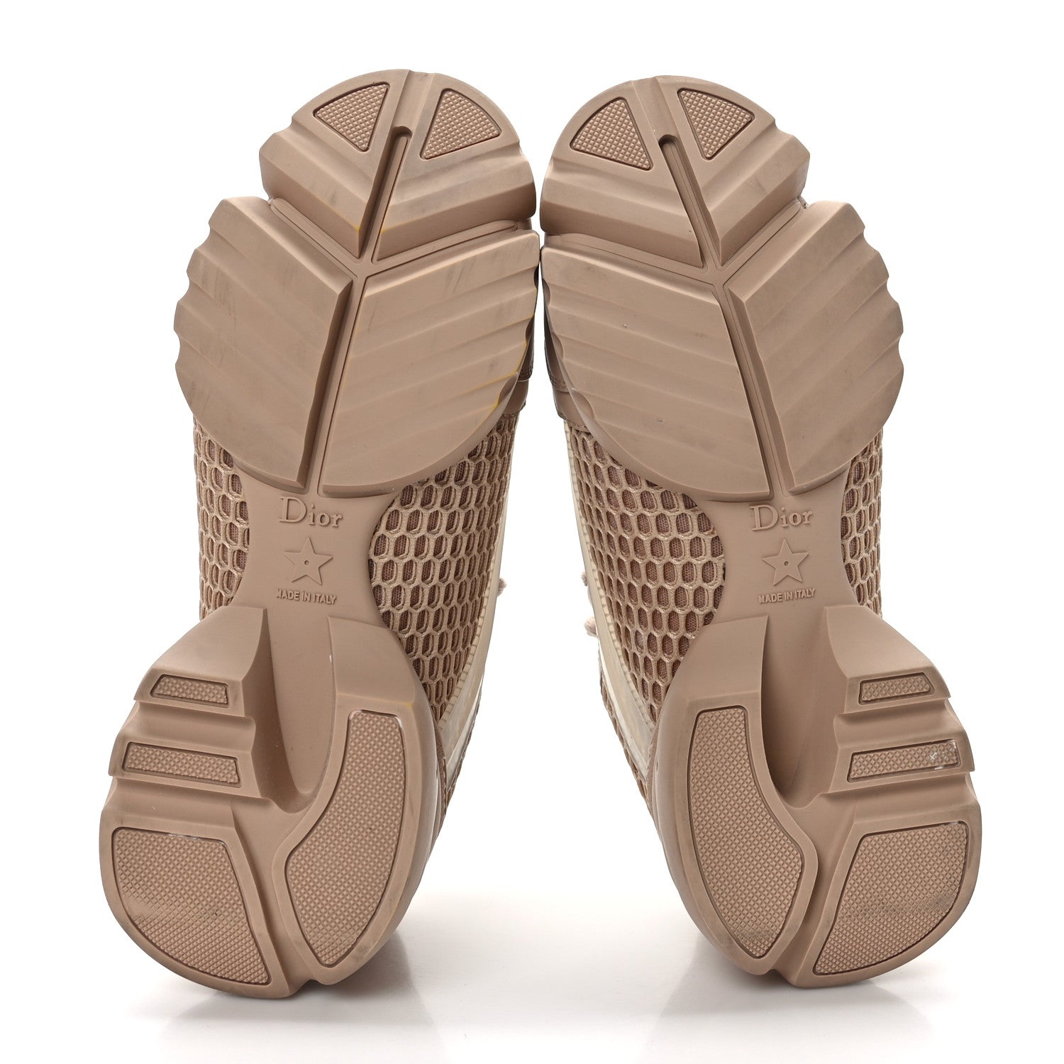 Christian Dior Resille Calfskin D-Connect Sneakers 35 Nude 6 of 9