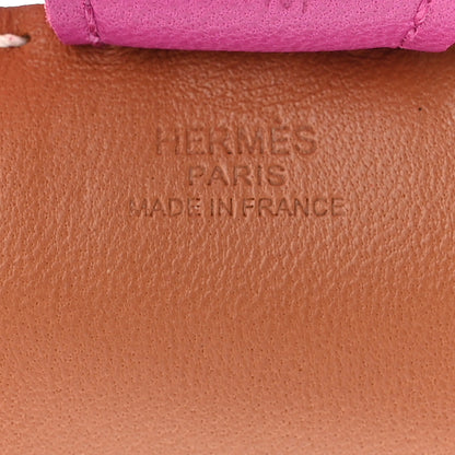 Hermes Milo Lambskin Grigri Rodeo Horse Bag Charm PM Gold Rubis Rose Pourpre 3 of 5