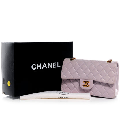 Chanel Lambskin Quilted Small Double Flap Lilac 9 of 9